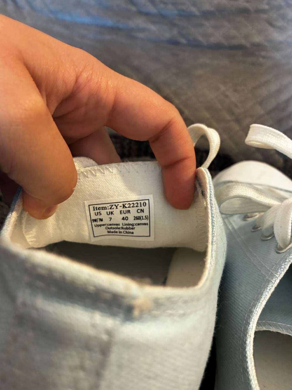 Pale Sky Blue Summer Sneakers - Picture 12 of 12